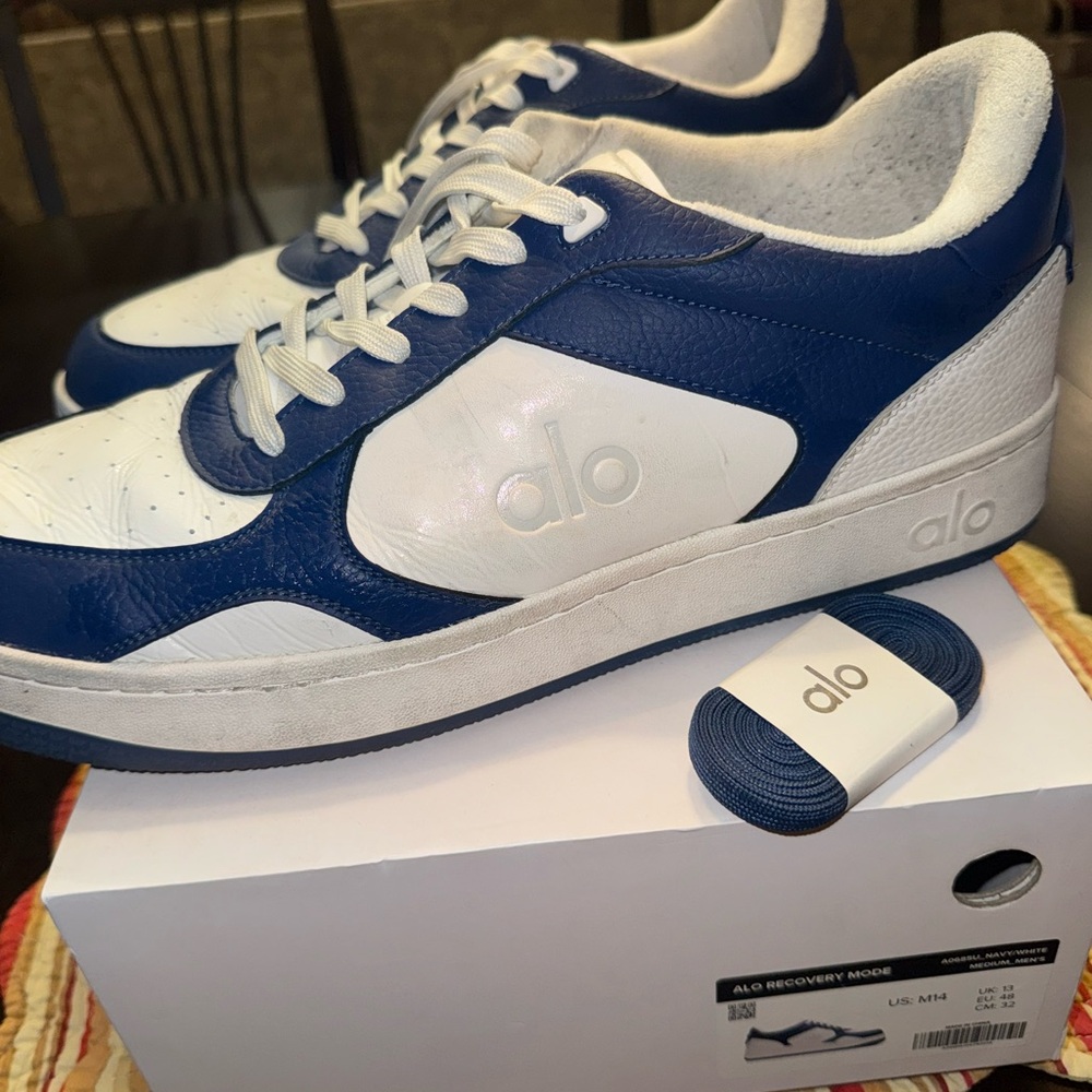 ALO Yoga Blue and White Sneakers